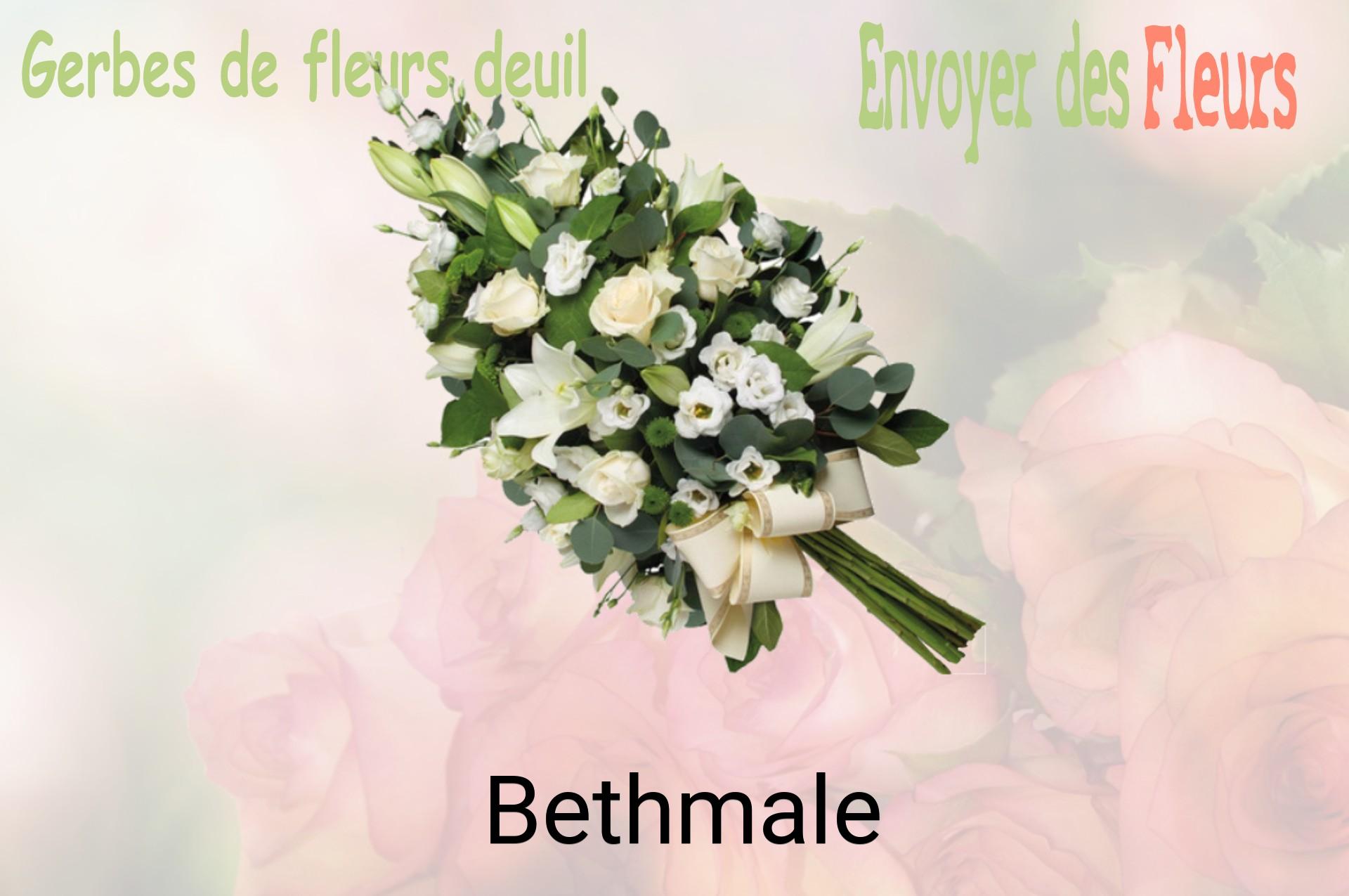 Gerbe de fleurs de deuil livrée à Bethmale